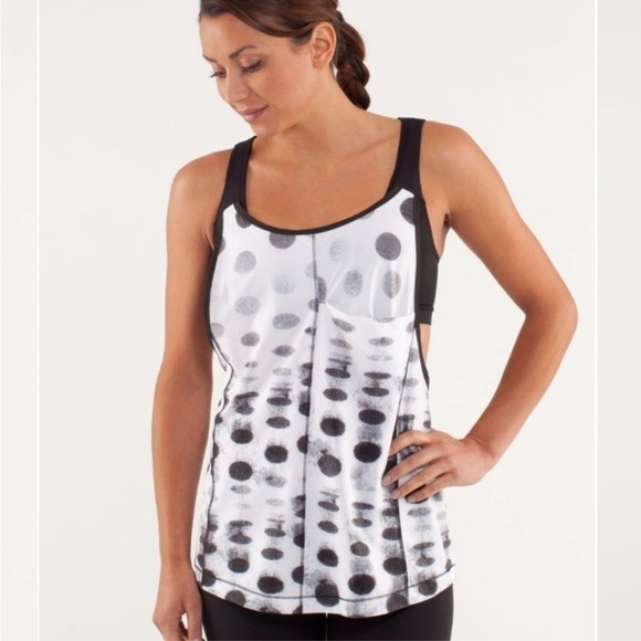 Lululemon Run For Your Money Tank Seaside Dot
White / Black | Size 8 - Picture 3 of 8